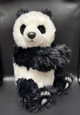 2001 Large HANSA Panda Bear Huggable #4183 Realistic Plush Animals JAPAN W/Tag