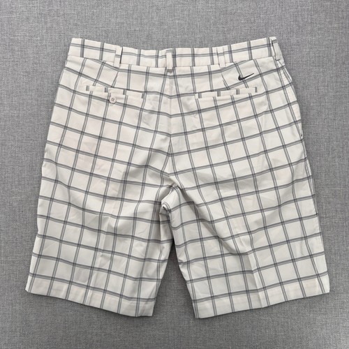 Nike Golf Core karierte Shorts Herren 38 weiß grau Windowpane Preppy Ivy Prep - Bild 3 von 10