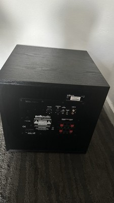 Polk Audio PSW10E Subwoofer 100W RMS Bassreflex Stereo L/R RCA schwarz/silber