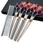 Professional Dog Grooming Shears Set Dogs Straight & thinning & Curved scisso...