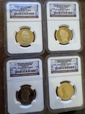 2010 S  Proof Presidential Dollar Set NGC PF69 Ultra Cameo 4 coins