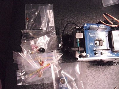 PARALLAX Inc robot Board of Education Shield for Arduino, with arduino and Ping