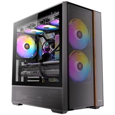 Antec FLUXREAR Mid Tower ATX PC Case with 5 Fans And Wood Accents