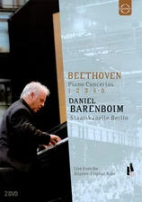 BEETHOVEN - PIANO CONCERTOS NO 1 - 5 / DANIEL BARENBOIM NEW DVD