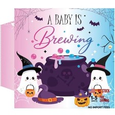50 Pcs A Baby Is Brewing Gender Reveal Napkins Ghost