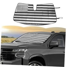 Windshield Sunshade Sun Shade Heat Shield Window Sun Visor Mat for GMC US Flag