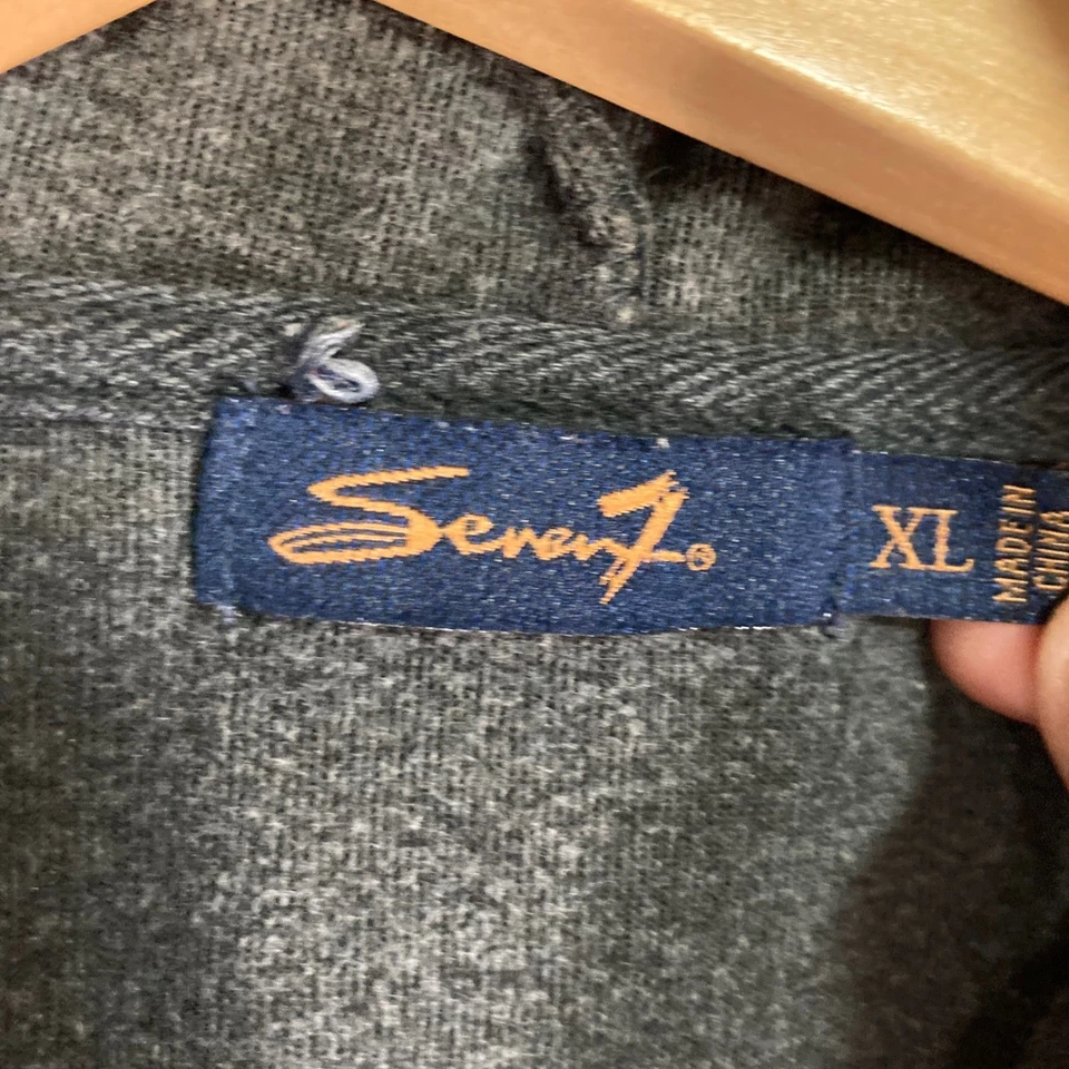 Conjunto de chándal de terciopelo para mujer Seven7 pantalones con capucha estrás adornado XL Y2K Foto 4 de 4