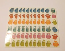 Mrs. Grossman's Stickers Lot of 10 Strips ~Chubby Owls~ 2009 Scrapbooking