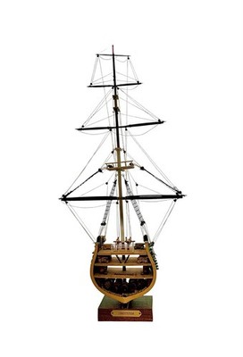 Ship Model USS Constitution Cutaway Riplica Vintage Nautical Maritime Decor