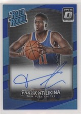 2017 Panini Donruss Optic Blue Prizm Signatures 31/49 Frank Ntilikina Auto nd3
