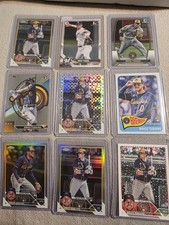 Brice Turang 9 Card Rookie Lot All Different Milwaukee Brewers Xfraxtor Chrome