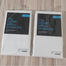 2pk My Classic Euro Pillow Protectors 26x26 White 100 Cotton 300 TC Zippered