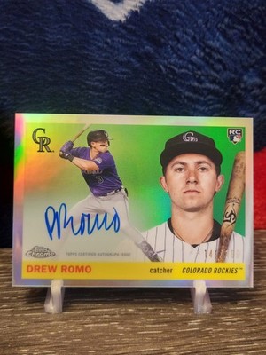 2025 Topps Chrome Platinum DREW ROMO RC #CPA-DR REFRACTOR On Card *AUTO* /199