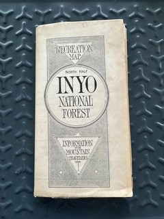 Rare 1917 Inyo National Forest Map North Half California Incl Inyo & Mono Co