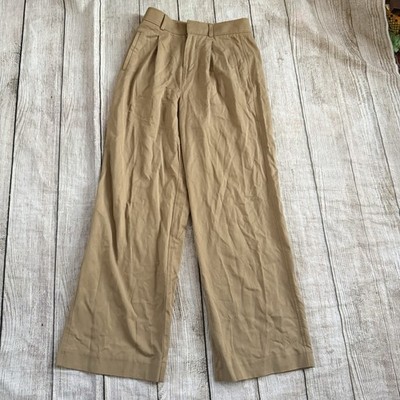 Everlane The Way-High Drape Pant Brown Size 4R TENCEL Wide Leg