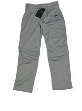 Nike Youth Boys' Vapor Pro Tailored Fit Full Length Baseball Pants Gray X-Large