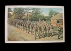 POSTCARD WW1 "MILITARY PRACTICE MARCH GREETINGS CAMP SHELBY" HATTIESSBURG, MISS