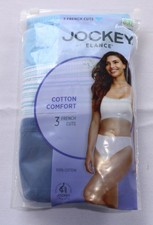 Jockey Women's Elance 3 Pack Cotton French Cut Brief Panty ZG3 Blue Size XL NWT