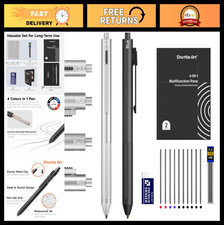 Multicolor 4-in-1 Retractable Pen Set - 2 Pack Ballpoint  Mechanical Pencil for