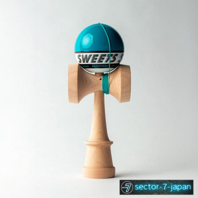 Süßigkeiten Kendamas SWEETS STARTER Kendama teal blue 16,8 cm Buchenholz...
