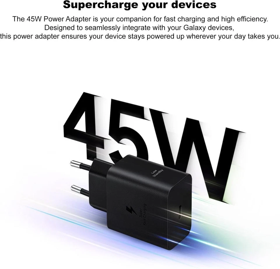 Samsung Original Power Adapter 45 W (EP-T4511) mit USB-C-Kabel - USB-C - Bild 4 von 4