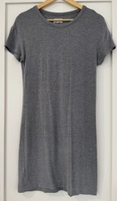 Lou & Grey Gray T Shirt Dress Womens Small Soft Stretch Knit Casual Midi