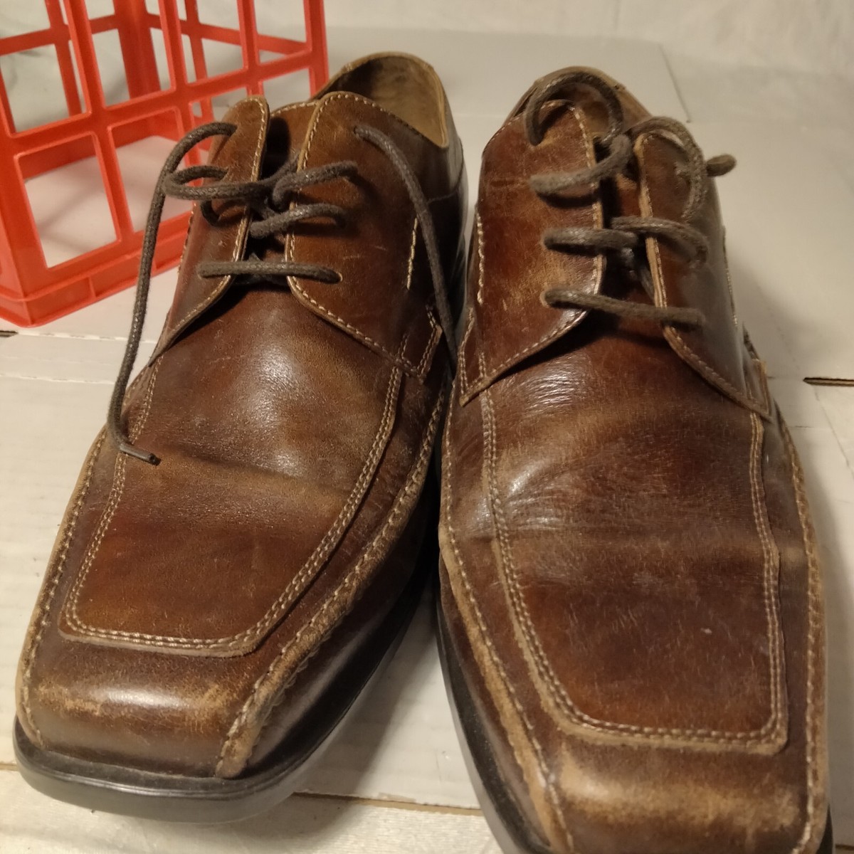 Johnston and Murphy Brown Square Toe Oxford Men display picture 1