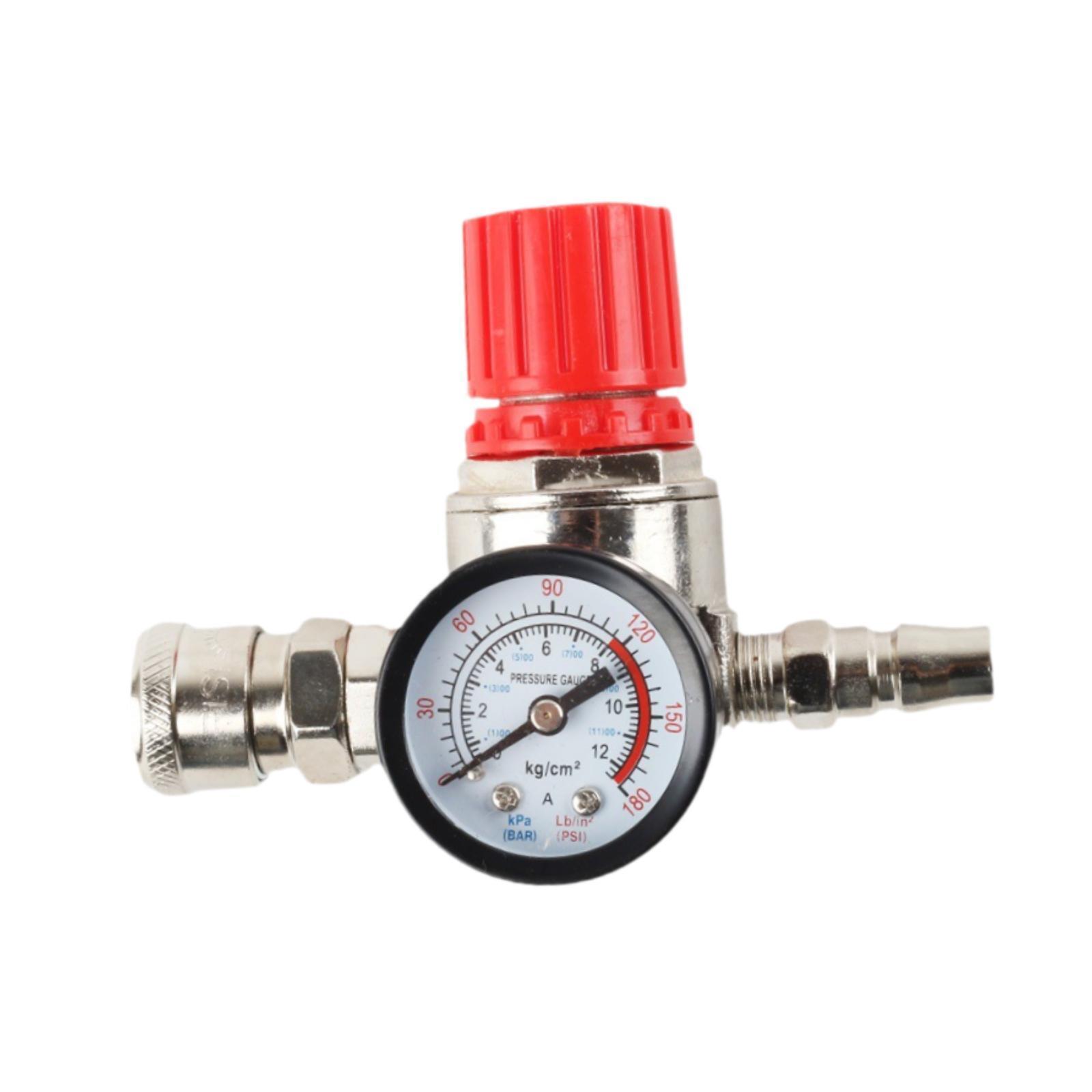 Air Pump Pressure Regulator Professional Three Hole Manifolds Regulator Gauge