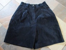 Forenza Vintage Black Suede High Rise Fully Lined Shorts, Size 8, EUC