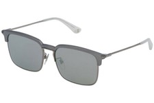 NWT Police Sunglasses EMPIRE 2 SPL576E 579X Shiny Palladium /Mirrored Silver 57