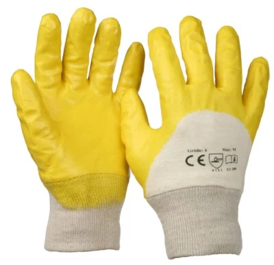Guantes de nitrilo SBS® amarillo con cintura de punto talla 7/8/9/10/11 guantes de montaje