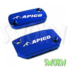 TM Brake & Clutch Reservoir Caps MX 125 250 450 06-18 Master Cylinder Apico Blue