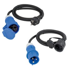 Camping Adapterkabel Verlängerung 230V 16A Schuko CEE-Kupplung Stecker IP44