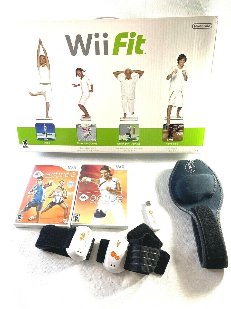 Official Nintendo Wii Fit with Balance Board 3 Games BUNDLE