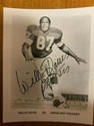 Willie Davis Green Bay Packers 4 x 5-inch B&W Autographed Photo  — photo 2