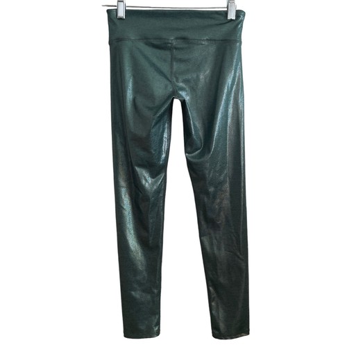 Old Navy Leggings Girls Size Large 10-12 Emerald Green Shimmer Stretch - Picture 6 of 9