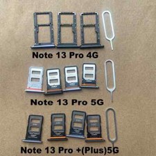 2pc Sim Card Tray Slot Holder Socket Adapter For Xiaomi Redmi Note 13 Pro  Plus