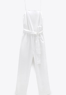 zara white overalls