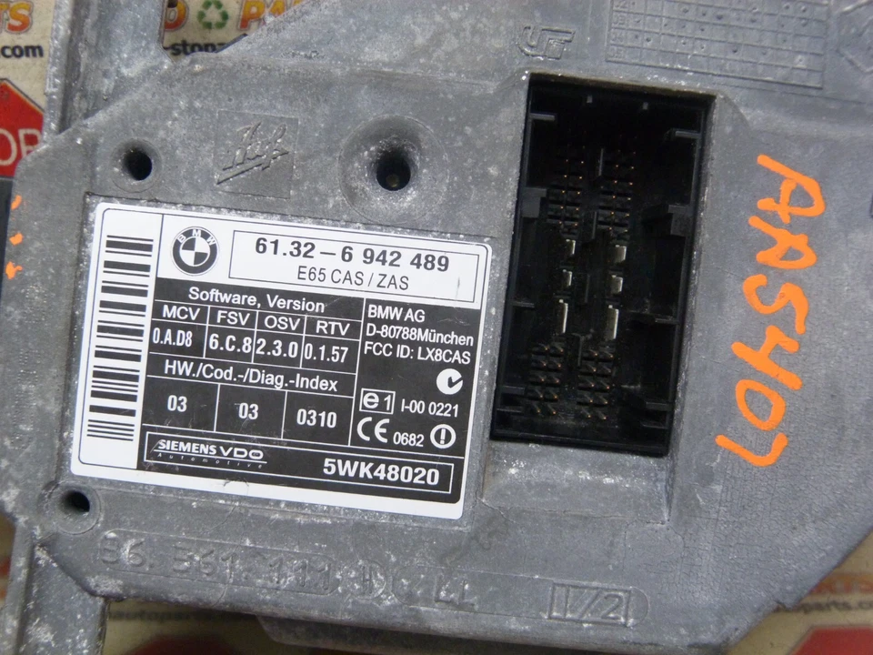 BMW 750i 2006 2007 2008 conjunto interruptor de encendido 61-32-6-942-489 OEM Foto 4 de 4