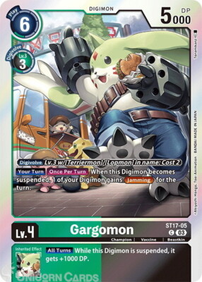 digimon card game st17 ST-7 Starter Deck Gallantmon English : Toys & Games 4 Digivolve 2 Level ST17-05 Gargomon Common Foil Digimon