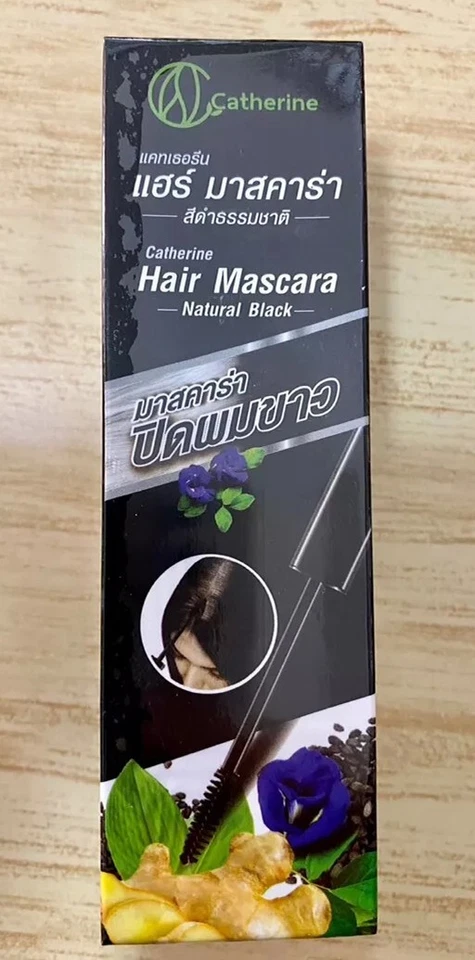 2 x Catherine Covering Gray Hair Mascara BLACK TouchUp Temporary Wash-Out 10ml - Image 2 of 4