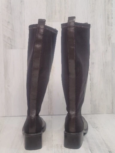 Botas Pazzo Mujer 7M Cuero Marrón Altas Lados Elásticos Amy 2 Montar Cómodas Foto 4 de 4