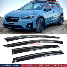 For 2018-2023 Subaru Crosstrek XV 3D Wavy Mugen Style Window Visors Rain Guards