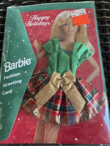 Vintage 1995 Barbie Fashion Greeting Card Happy Holidays Mattel NEw & Sealed