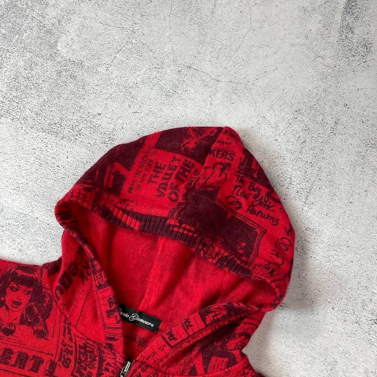 トップス HYSTERIC GLAMOUR johnny thunders SIZE L Hysteric Glamour x Johnny Thunders Wool Comics Printed Zip Hoodie