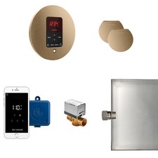 Mr Steam Butler Max Steam Generator Control Package in Round Brushed Bronze