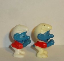 MUSIKUS SCHLUMPF Variante MATT-ROTE Bemalung E.D.D.S. Schlümpfe 1983 ORIGINAL