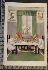 1917 ILLUS BESSIE PEASE GUTMANN CHRISTMAS BABY NURSERY C.O.W. AD COVER RI05