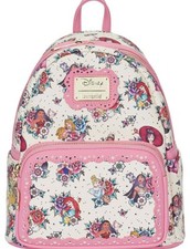 Loungefly Disney Princess Women's  Tattoo AOP Pink Lace Mini BP FREE SHIPPING