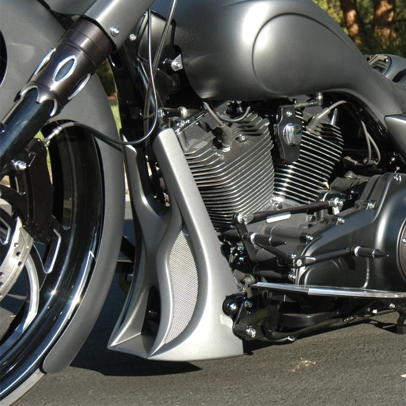Chin Spoiler Harley Touring Bagger Street Road King Glide FLHX FLTR FLHR RAKED